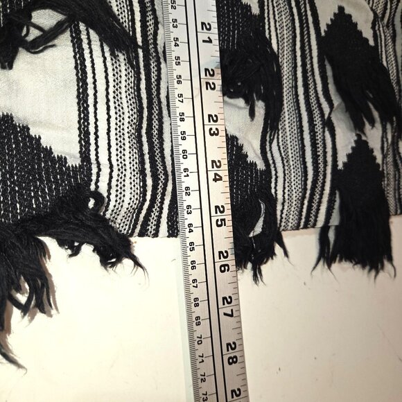 *Calypso St. Barth Women's Boho embroided Poncho Pullover Top Black  White  Smal - Picture 12 of 12